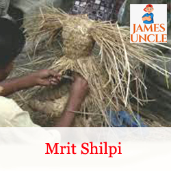 Mrit shilpi  pratima shilpi clay idol artist Mr. Sagar Sarkar in Gouripur